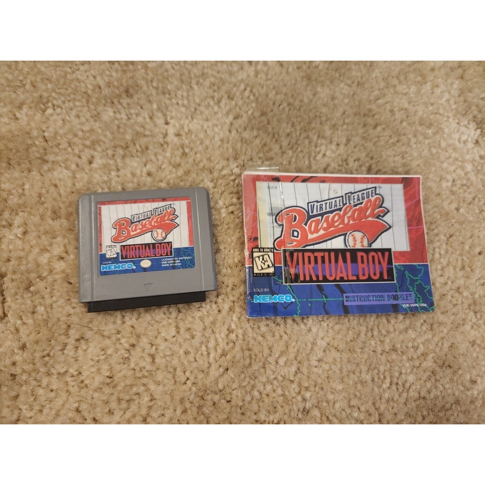 Virtual League Baseball (Nintendo Virtual Boy, 1995) DAMAGED MANUAL